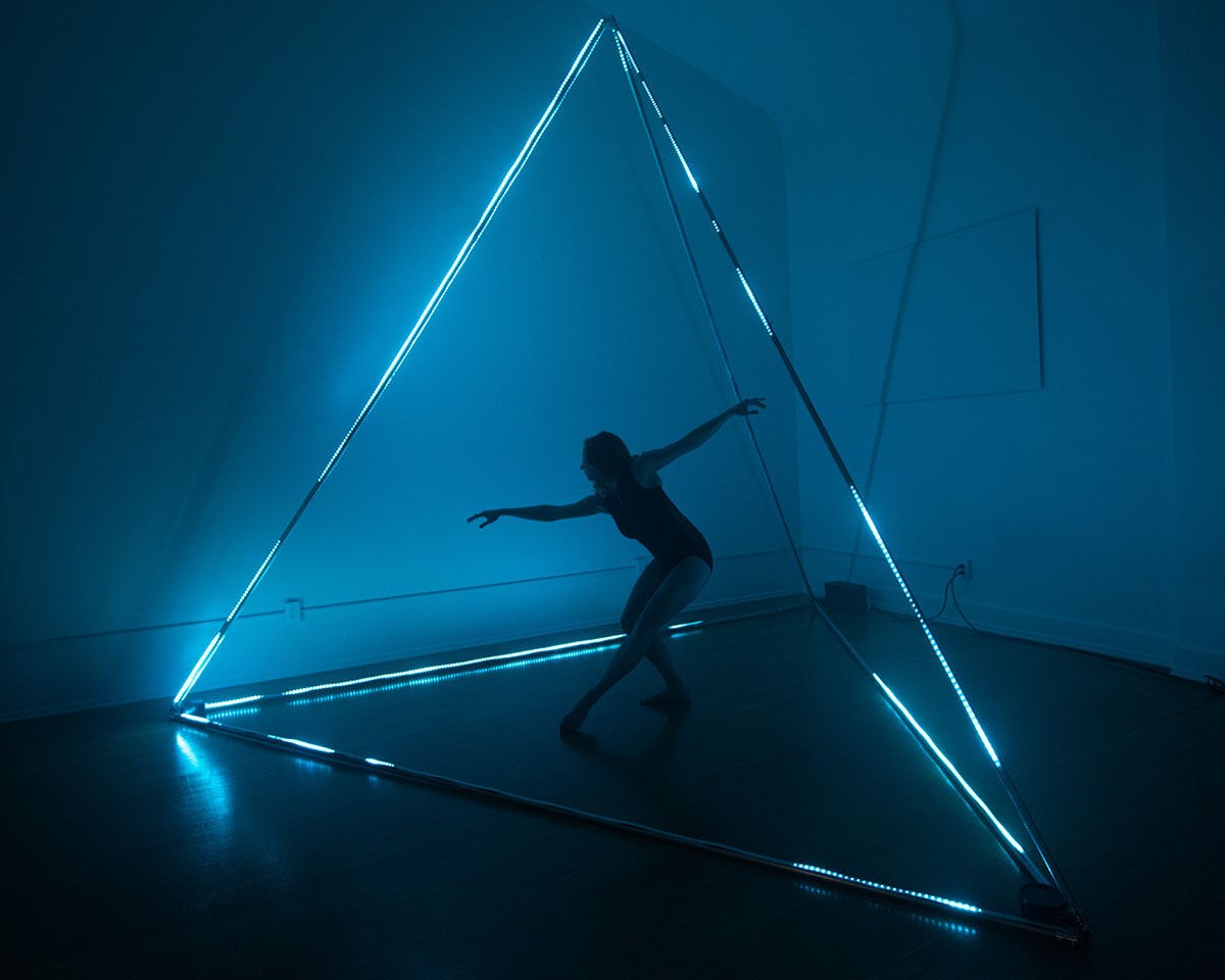 Tetralume — LED-mapped tetrahedron light and sound performance